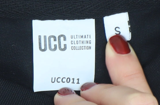 Mens UK Size S UCC Ultimate Clothing Collection Black Pullover Sweatshirt