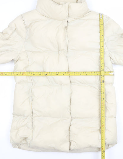Womens UK Size 8 Marks and Spencer Beige Puffer Jacket