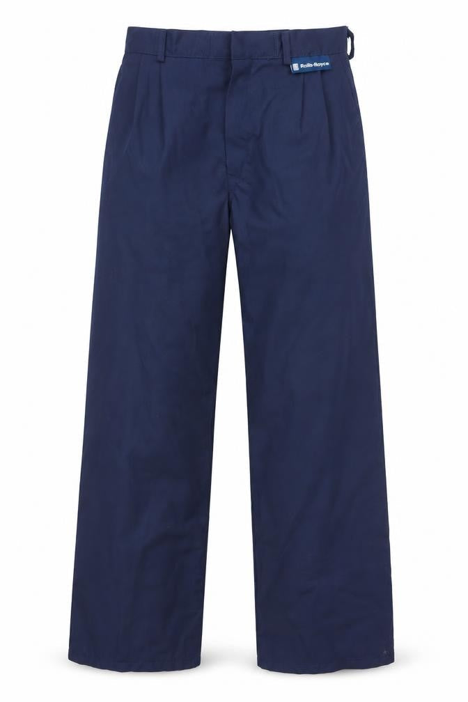 Mens UK Size 72R Rolls Royce Regular Fit Workwear Blue Trousers
