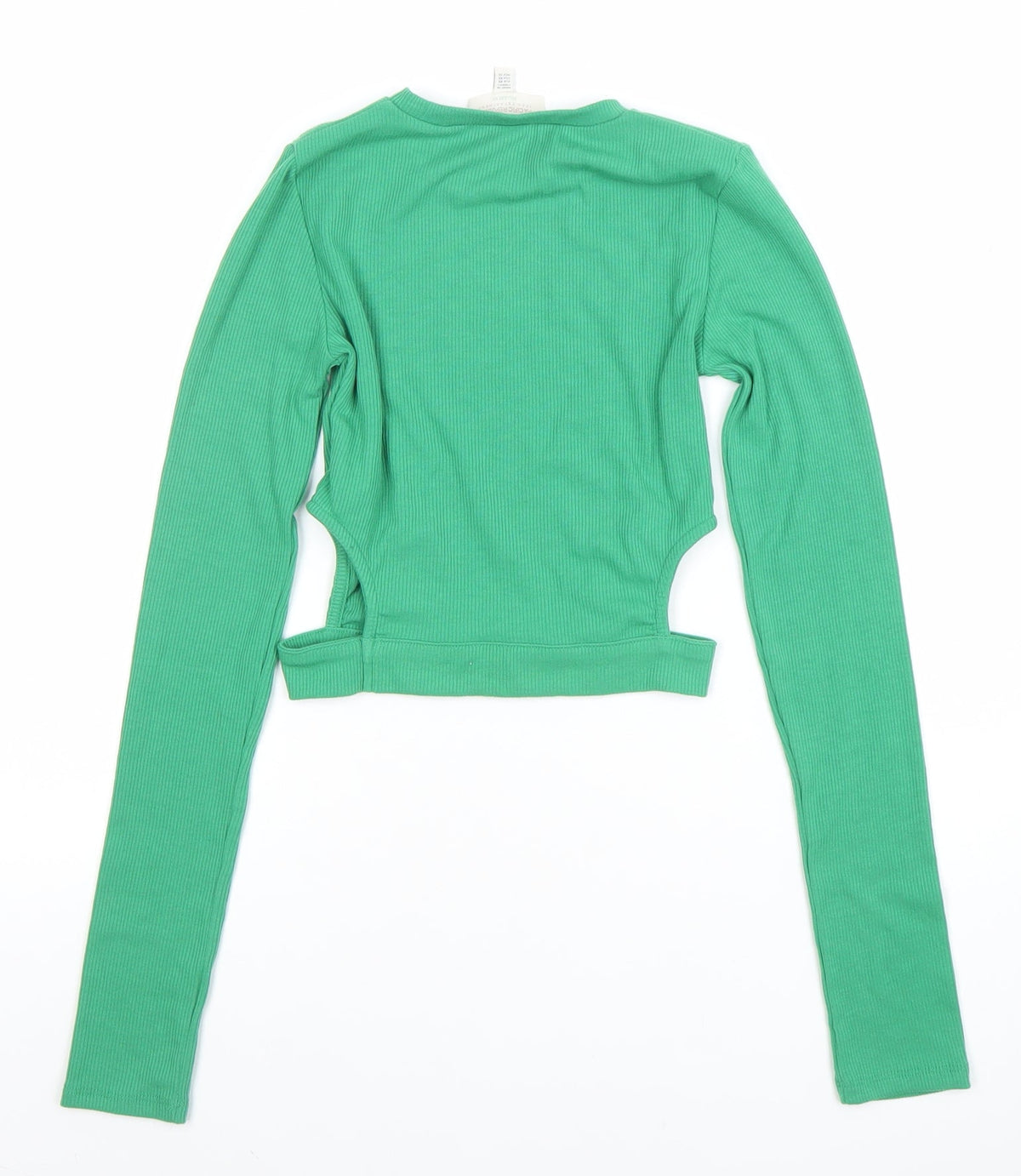 Teens UK Size XS Pull & Bear Green Cropped T-Shirt