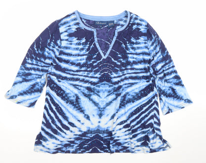 Womens UK Size L Antelope Blue Basic T-Shirt
