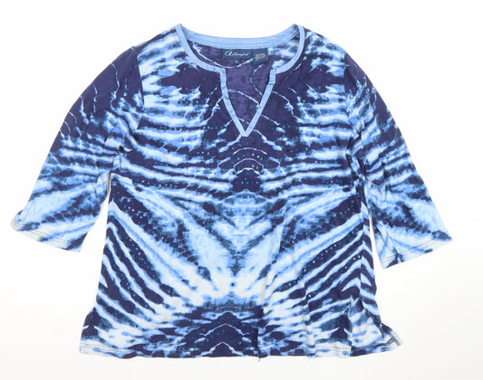 Womens UK Size L Antelope Blue Basic T-Shirt