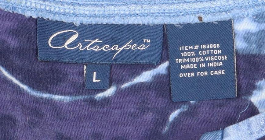 Womens UK Size L Antelope Blue Basic T-Shirt