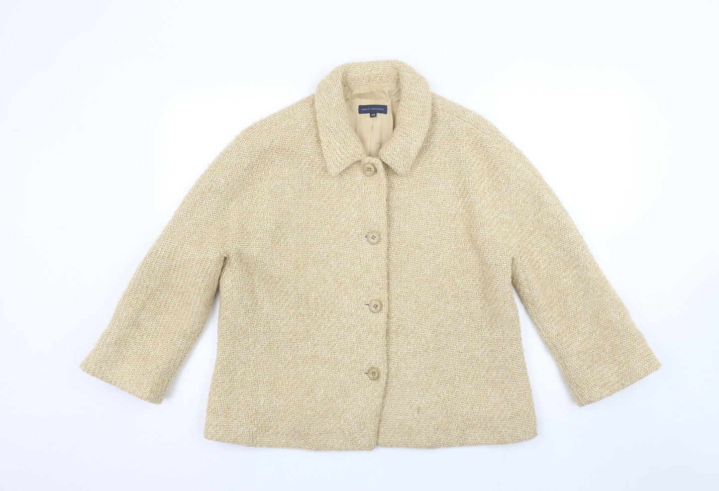 Womens UK Size 18 Adolfo Dominguez Regular Beige Suit Jacket