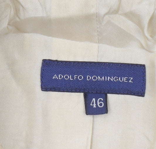 Womens UK Size 18 Adolfo Dominguez Regular Beige Suit Jacket
