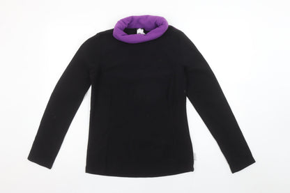Womens UK Size S DECATHLON Black Pullover Sweatshirt