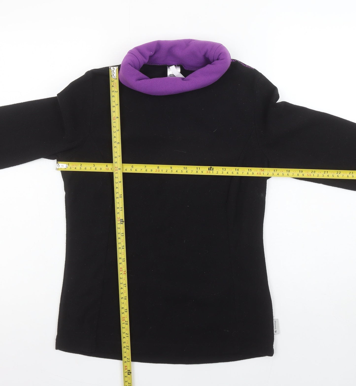 Womens UK Size S DECATHLON Black Pullover Sweatshirt