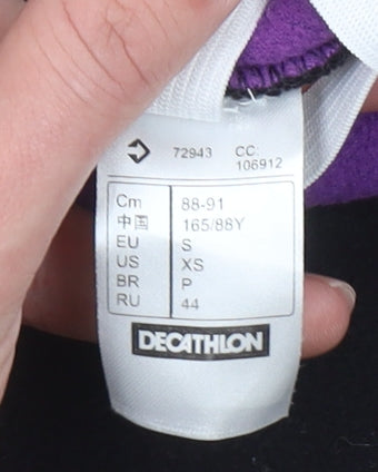 Womens UK Size S DECATHLON Black Pullover Sweatshirt