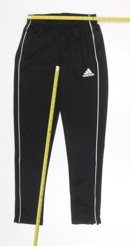Boys UK Size 13-14 Years adidas Regular Fit Jogger Black Trousers