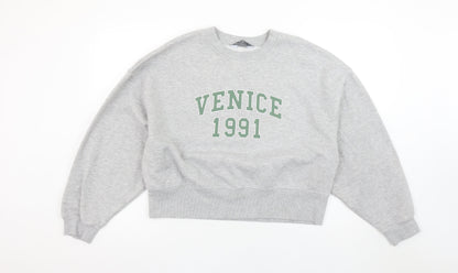 Womens UK Size S Primark Grey Pullover Sweatshirt