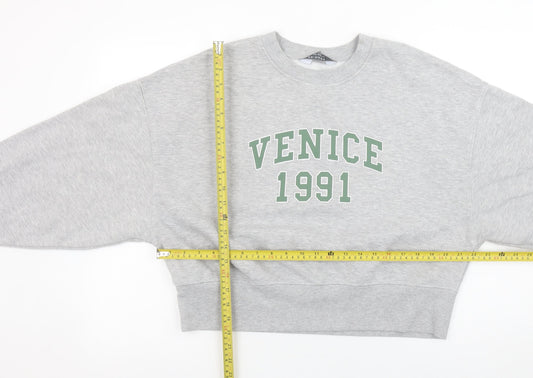 Womens UK Size S Primark Grey Pullover Sweatshirt