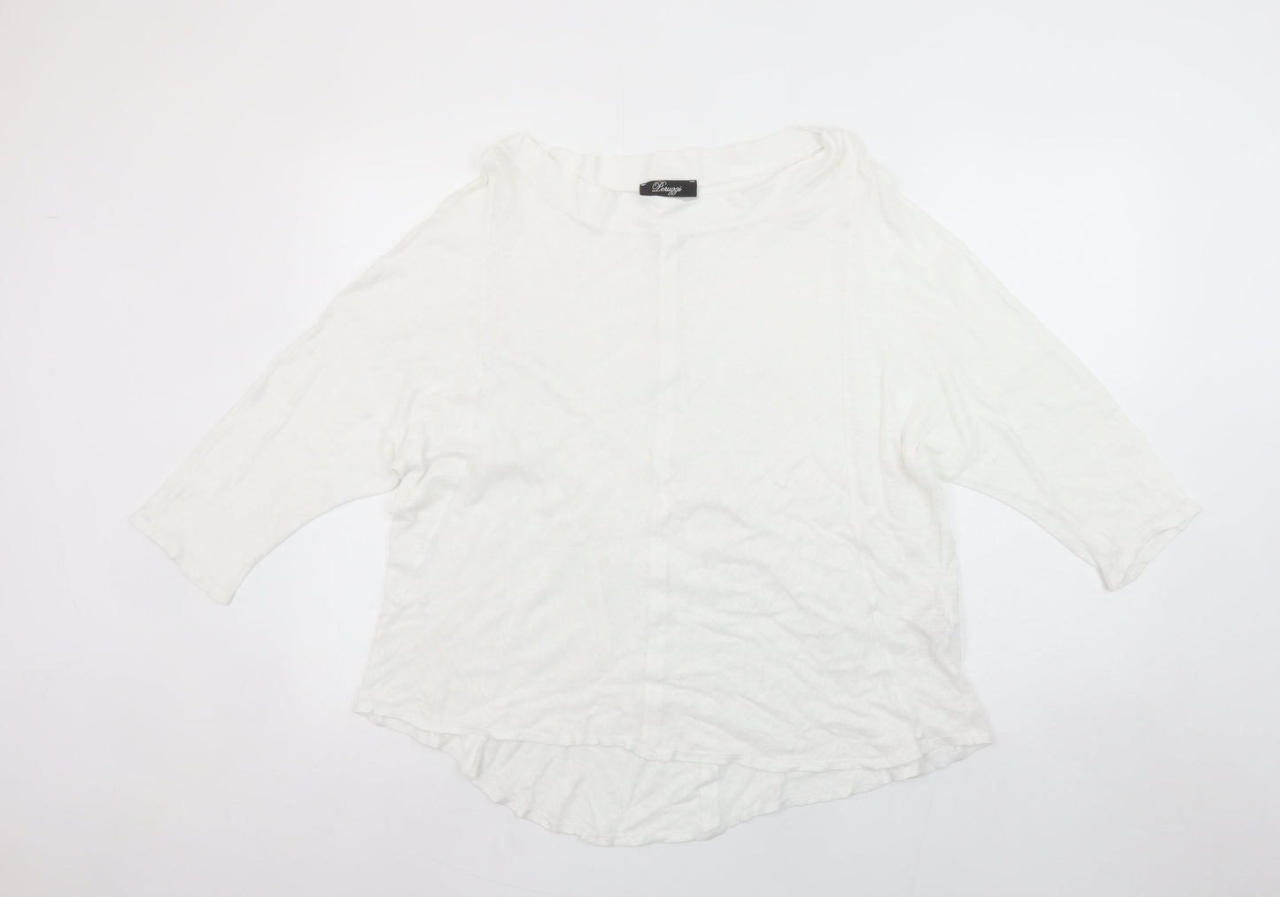 Womens UK Size S Peruzzi White Tunic Blouse