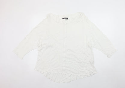 Womens UK Size S Peruzzi White Tunic Blouse
