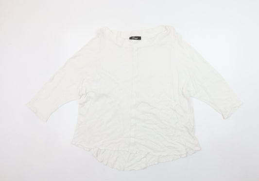 Womens UK Size S Peruzzi White Tunic Blouse