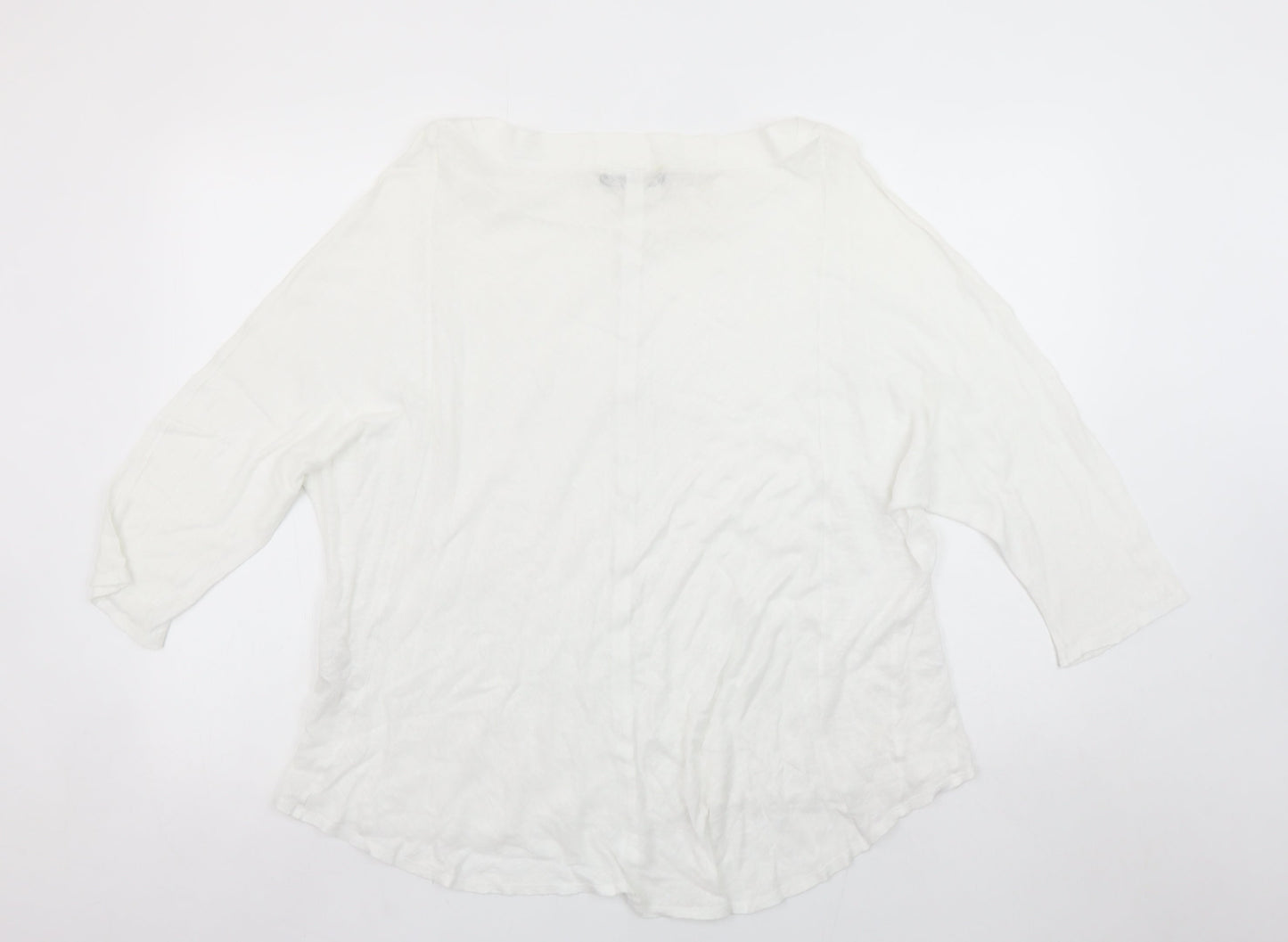 Womens UK Size S Peruzzi White Tunic Blouse
