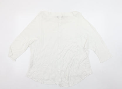 Womens UK Size S Peruzzi White Tunic Blouse