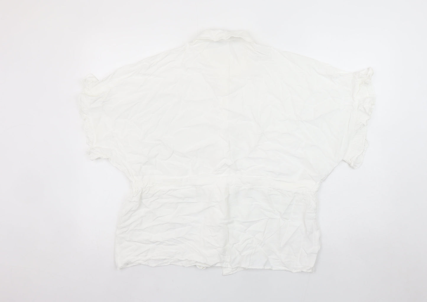 Womens UK Size 12 Zara White Basic Blouse