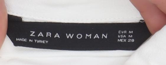 Womens UK Size 12 Zara White Basic Blouse