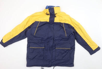 Feather Morse Sport Women’s Blue Yellow Waterproof Parka Jacket Size 14-16