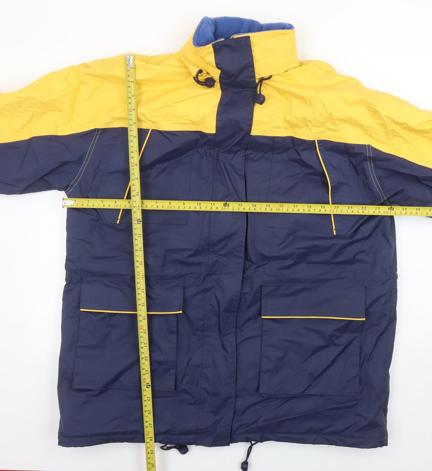 Feather Morse Sport Women’s Blue Yellow Waterproof Parka Jacket Size 14-16