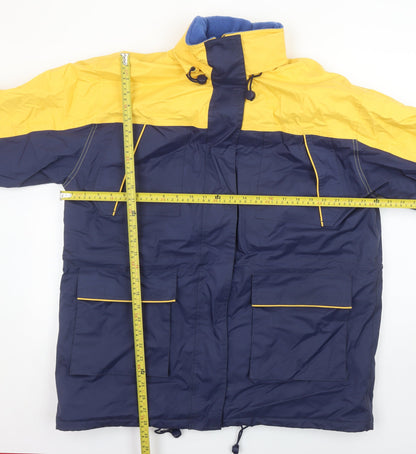 Feather Morse Sport Women’s Blue Yellow Waterproof Parka Jacket Size 14-16