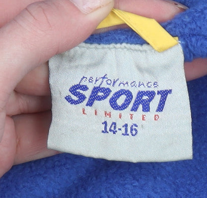 Feather Morse Sport Women’s Blue Yellow Waterproof Parka Jacket Size 14-16