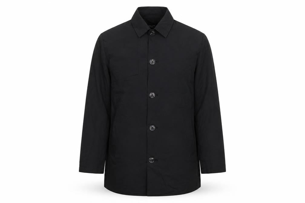 Mens UK Size L Brave Soul Black Overcoat