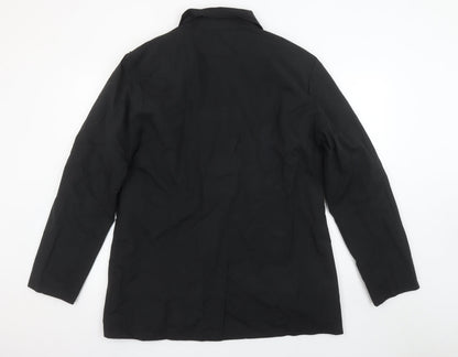 Mens UK Size L Brave Soul Black Overcoat