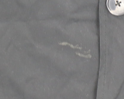 Mens UK Size L Brave Soul Black Overcoat