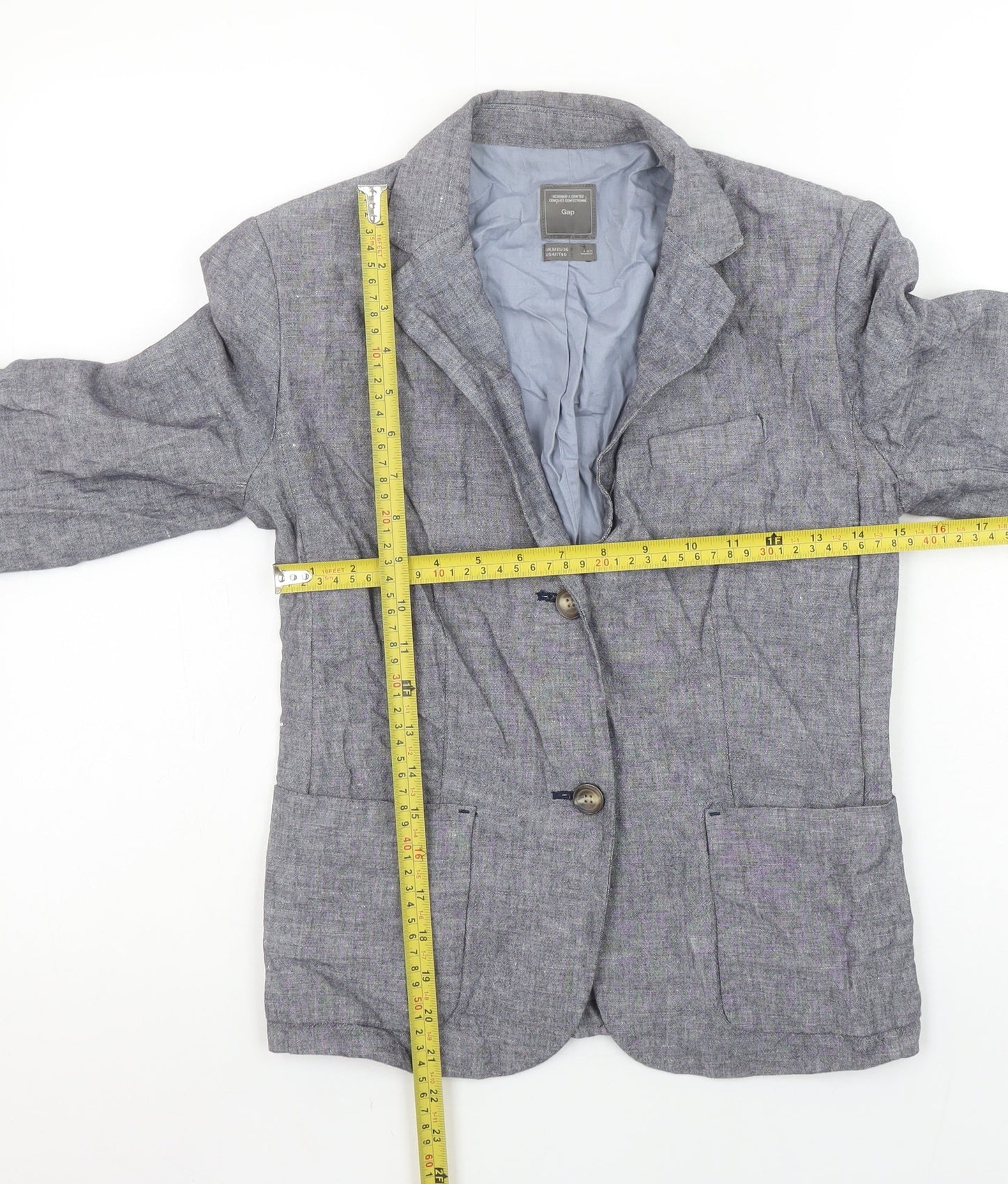 Womens UK Size 8 Gap Regular Grey Blazer