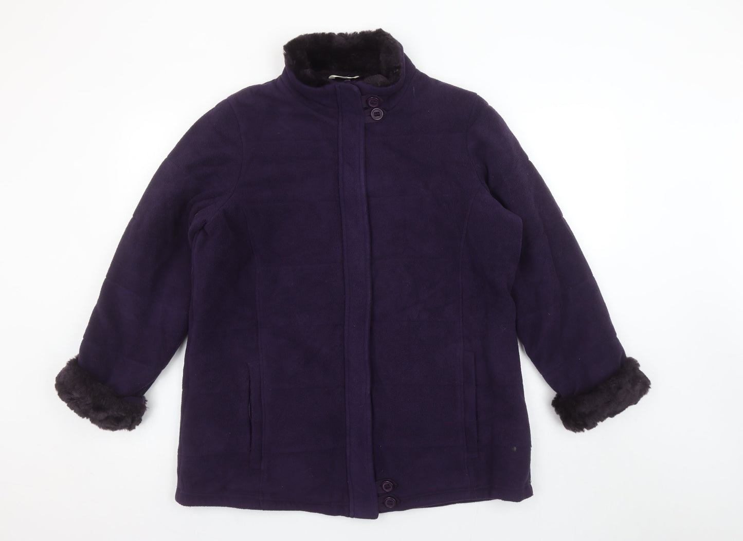 Womens UK Size 16 Marks and Spencer Purple Overcoat