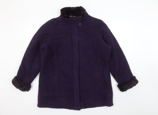 Womens UK Size 16 Marks and Spencer Purple Overcoat