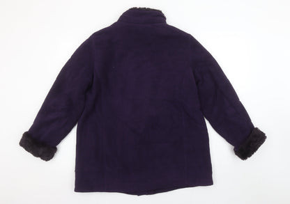 Womens UK Size 16 Marks and Spencer Purple Overcoat