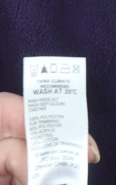 Womens UK Size 16 Marks and Spencer Purple Overcoat