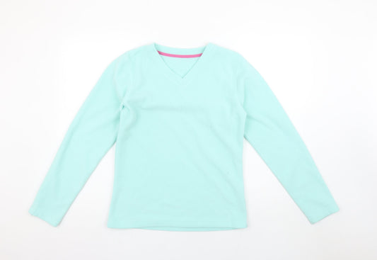 Millets Girls Blue Fleece V-Neck Pullover Sweatshirt - 13 Years