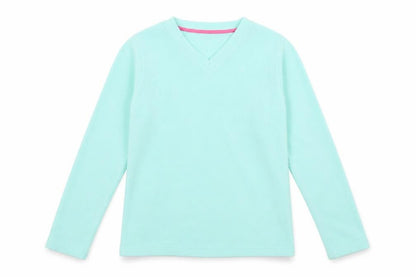 Millets Girls Blue Fleece V-Neck Pullover Sweatshirt - 13 Years