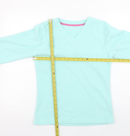 Millets Girls Blue Fleece V-Neck Pullover Sweatshirt - 13 Years