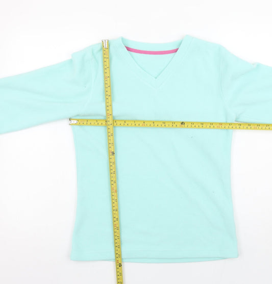 Millets Girls Blue Fleece V-Neck Pullover Sweatshirt - 13 Years