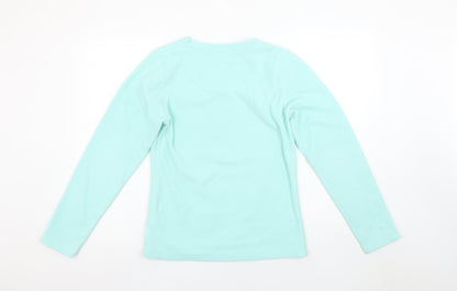 Millets Girls Blue Fleece V-Neck Pullover Sweatshirt - 13 Years