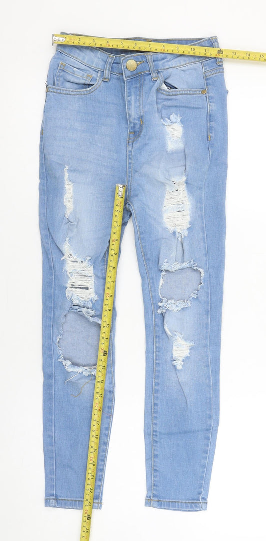 Womens UK Size 4 Boohoo Slim Fit Skinny Blue Jeans