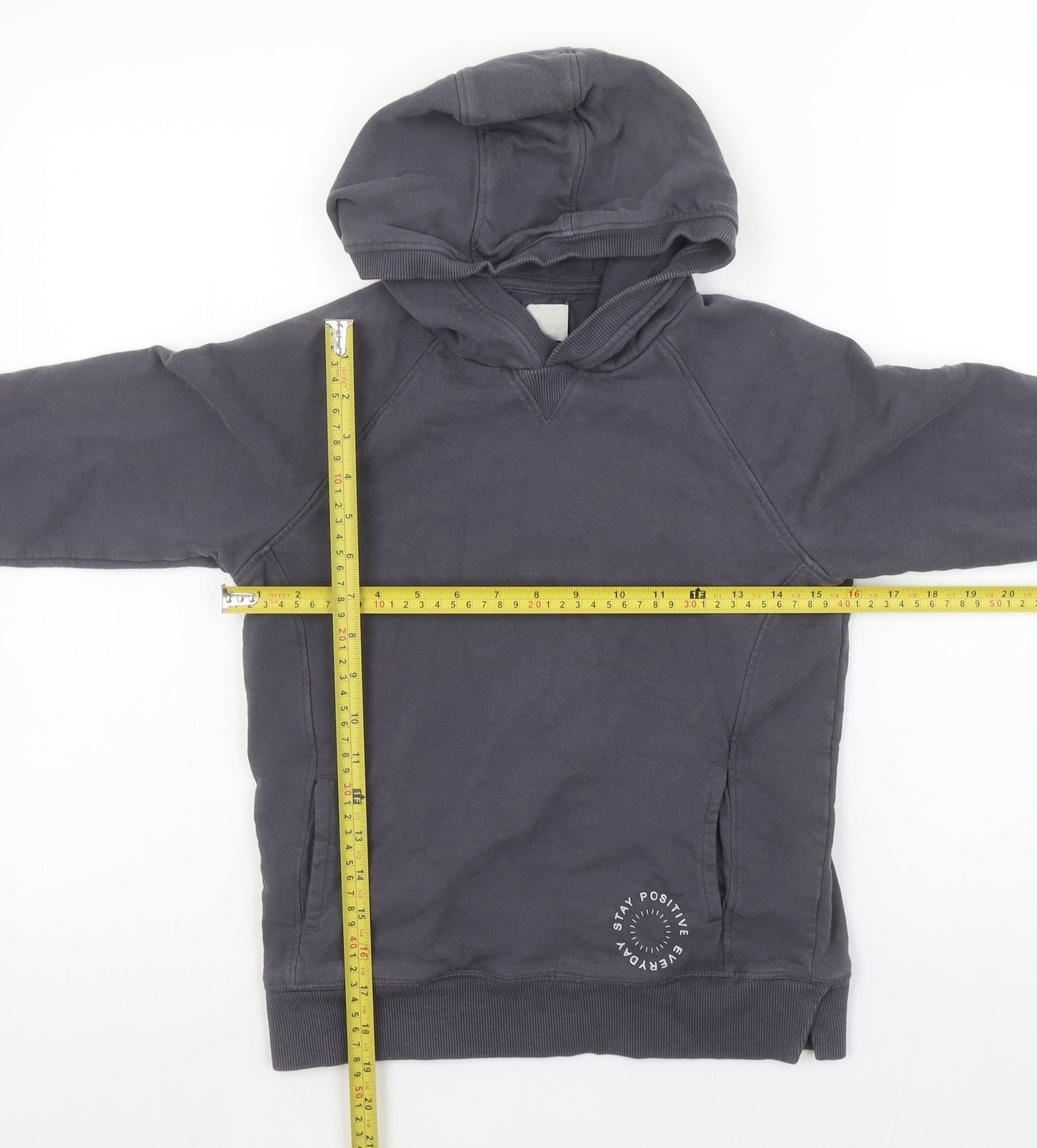 Boys UK Size 9 Years John Lewis & Partners Grey Pullover Hoodie