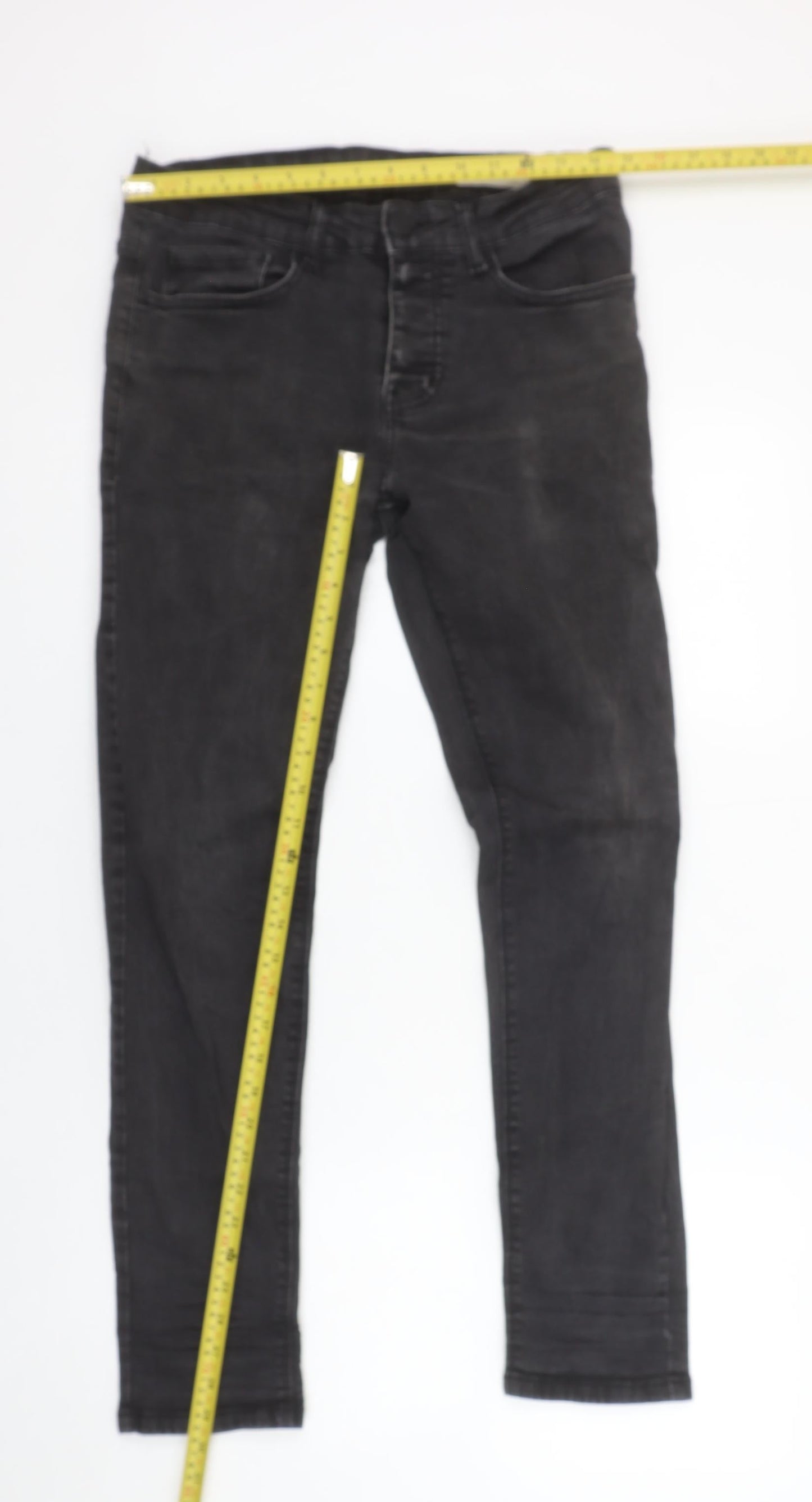Mens UK Size M denim co Slim Fit Skinny Black Jeans