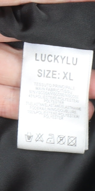 Womens UK Size XL Luckylu Black Overcoat