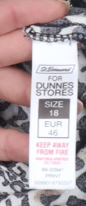 Womens UK Size 18 Dunnes Stores Multicoloured Basic Blouse