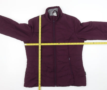 Womens UK Size L DECATHLON Purple Puffer Jacket