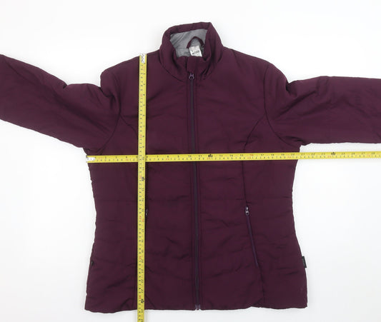 Womens UK Size L DECATHLON Purple Puffer Jacket
