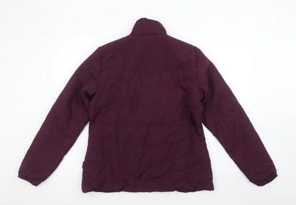 Womens UK Size L DECATHLON Purple Puffer Jacket