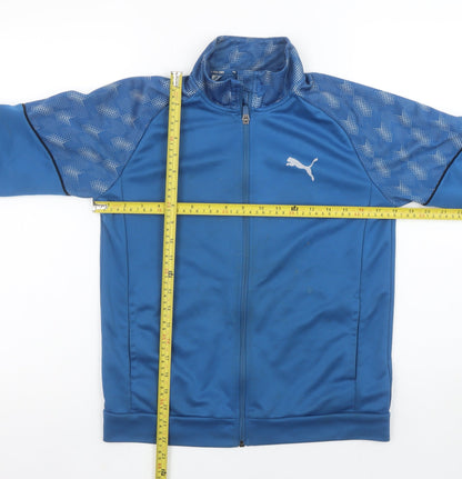 Puma Boys Blue Full Zip Active Sweatshirt 13-14 Years 164 Regular Fit