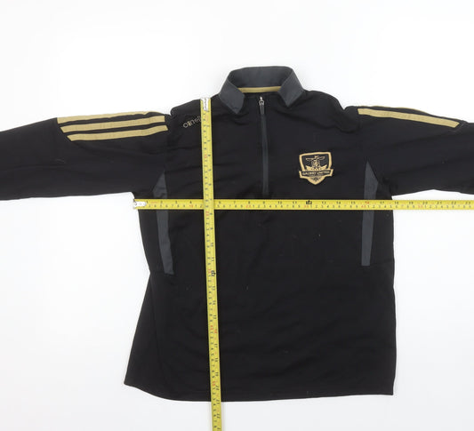 O'Neills Boys Black Half Zip Galway United Football Sweatshirt Age 13