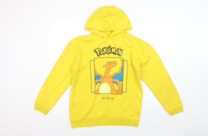 Girls UK Size 12-13 Years Pokémon Yellow Pullover Hoodie